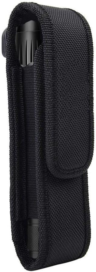 2 Pcs Flashlight Holster Pouch Holder Flash Light Belt Carry Case for 5"-7" Tactical with Stretch Capability V1259-DP01-A-572