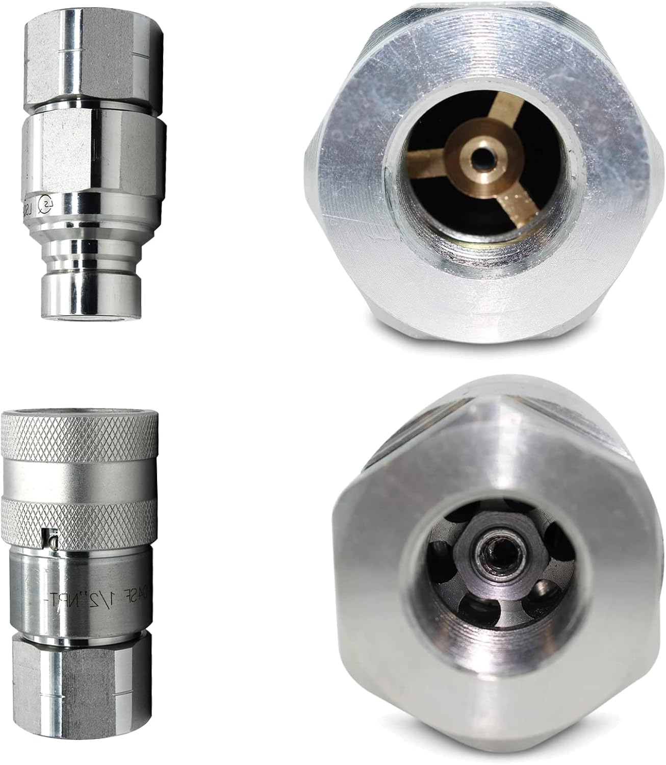 Flat Face Hydraulic Couplers,1/2" Skid Steer Couplers,For Bobcat Case,New Holland,Kubota,Quick Disconnect V1259-DP01-A-5721