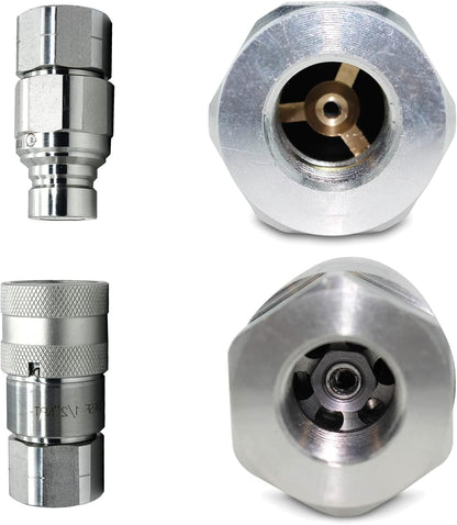 Flat Face Hydraulic Couplers,1/2" Skid Steer Couplers,For Bobcat Case,New Holland,Kubota,Quick Disconnect V1259-DP01-A-5721