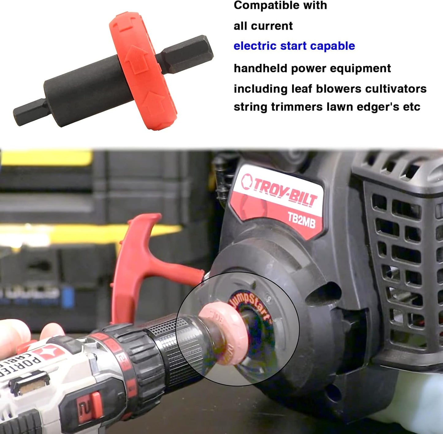 Electric Engine Drill Bit Adapter,Compatible with All Start Capable Handheld Power Equipment Including String V1259-DP01-A-5725