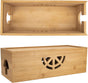 Cable Management Box,Cord Organizer Box,Bamboo Box for fit Desk Computer USB Behind TV Home Hall Power - V1259-DP01-A-5727