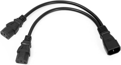 UPS Server Y Splitter C14 to 2 x C13 Power Extension Cable V1259-DP01-A-573