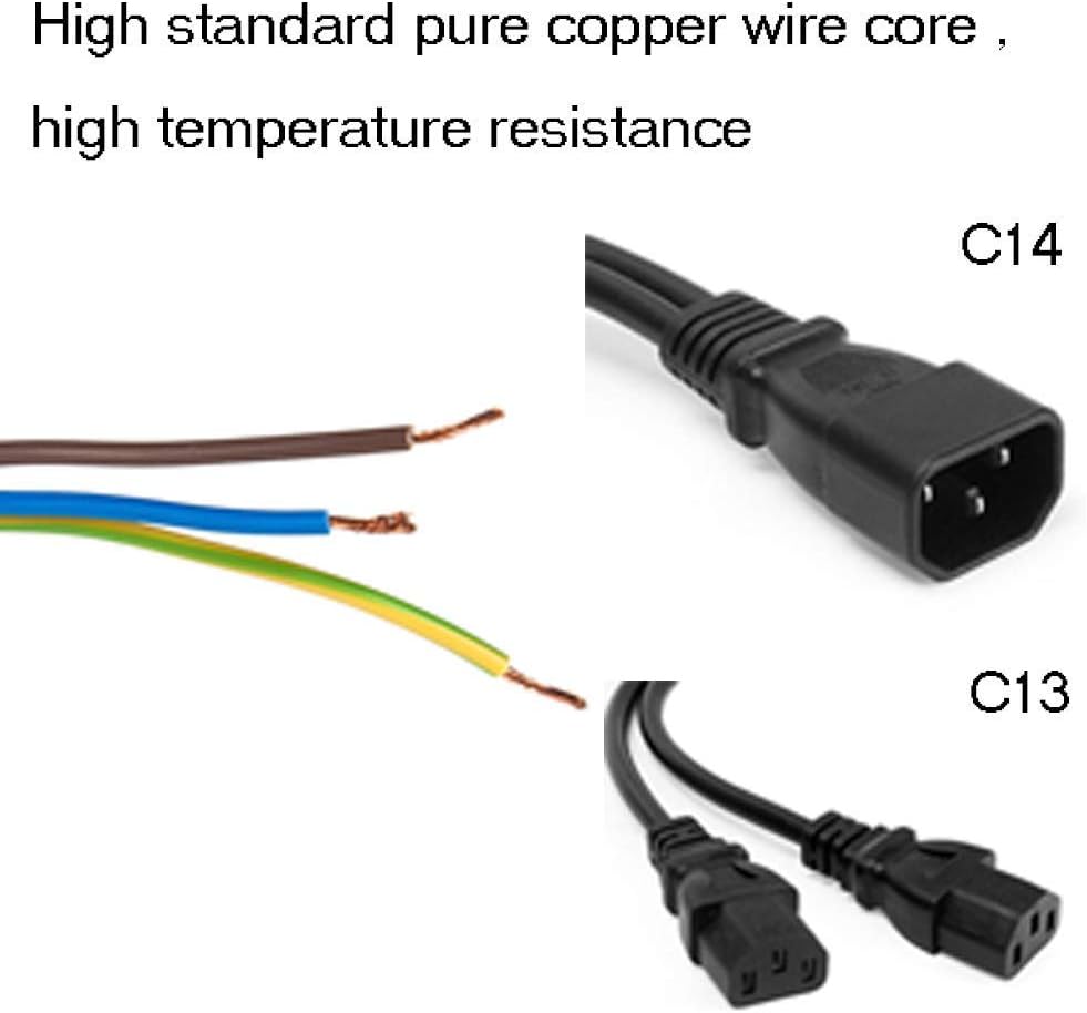 UPS Server Y Splitter C14 to 2 x C13 Power Extension Cable V1259-DP01-A-573