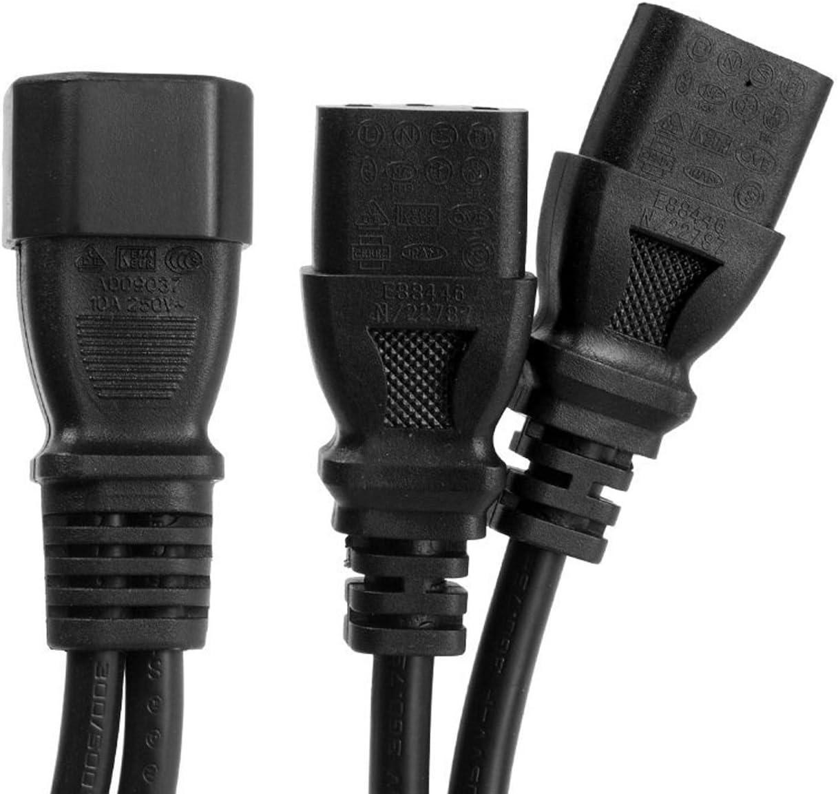 UPS Server Y Splitter C14 to 2 x C13 Power Extension Cable V1259-DP01-A-573