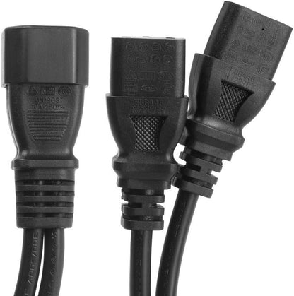 2Pack UPS Server Y Splitter C14 to 2 x C13 Power Adapter Cable Cord V1259-DP01-A-574
