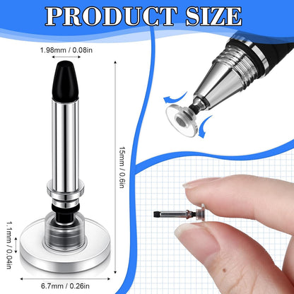 36 Pieces Stylus Pen Tips Replacement Only High Precision Replaceable Disc Tops Universal Round Shape V1259-DP01-A-5748