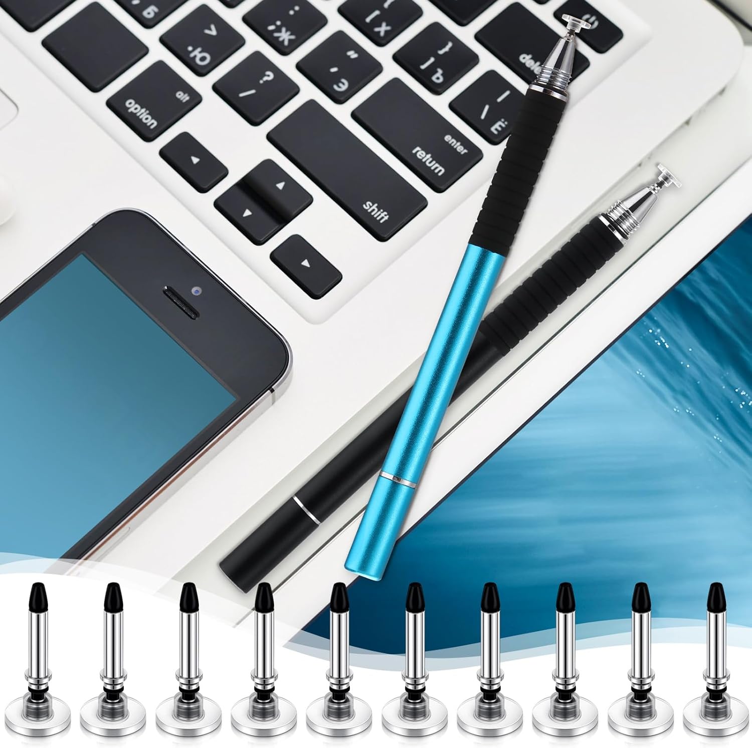 36 Pieces Stylus Pen Tips Replacement Only High Precision Replaceable Disc Tops Universal Round Shape V1259-DP01-A-5748