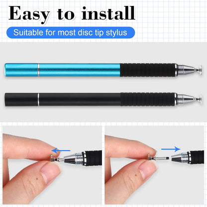 36 Pieces Stylus Pen Tips Replacement Only High Precision Replaceable Disc Tops Universal Round Shape V1259-DP01-A-5748