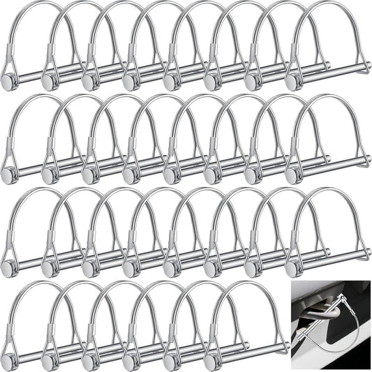 30 Pcs Trailer Hitch Pin Lock, 2-3/4" x 1/4" Pto Shaft Locking Safety Coupler Pin, Carbon Steel, Arch, Heavy V1259-DP01-A-5754