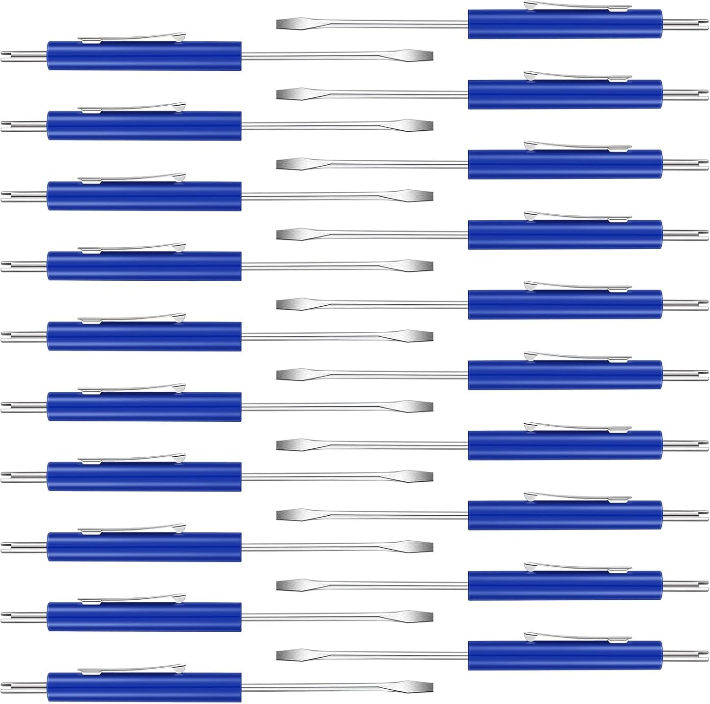 20 Pcs Pocket Screwdriver Double End Mini Set Dual-use Valve Core Removal Tool for Doorbell Electricians V1259-DP01-A-5755
