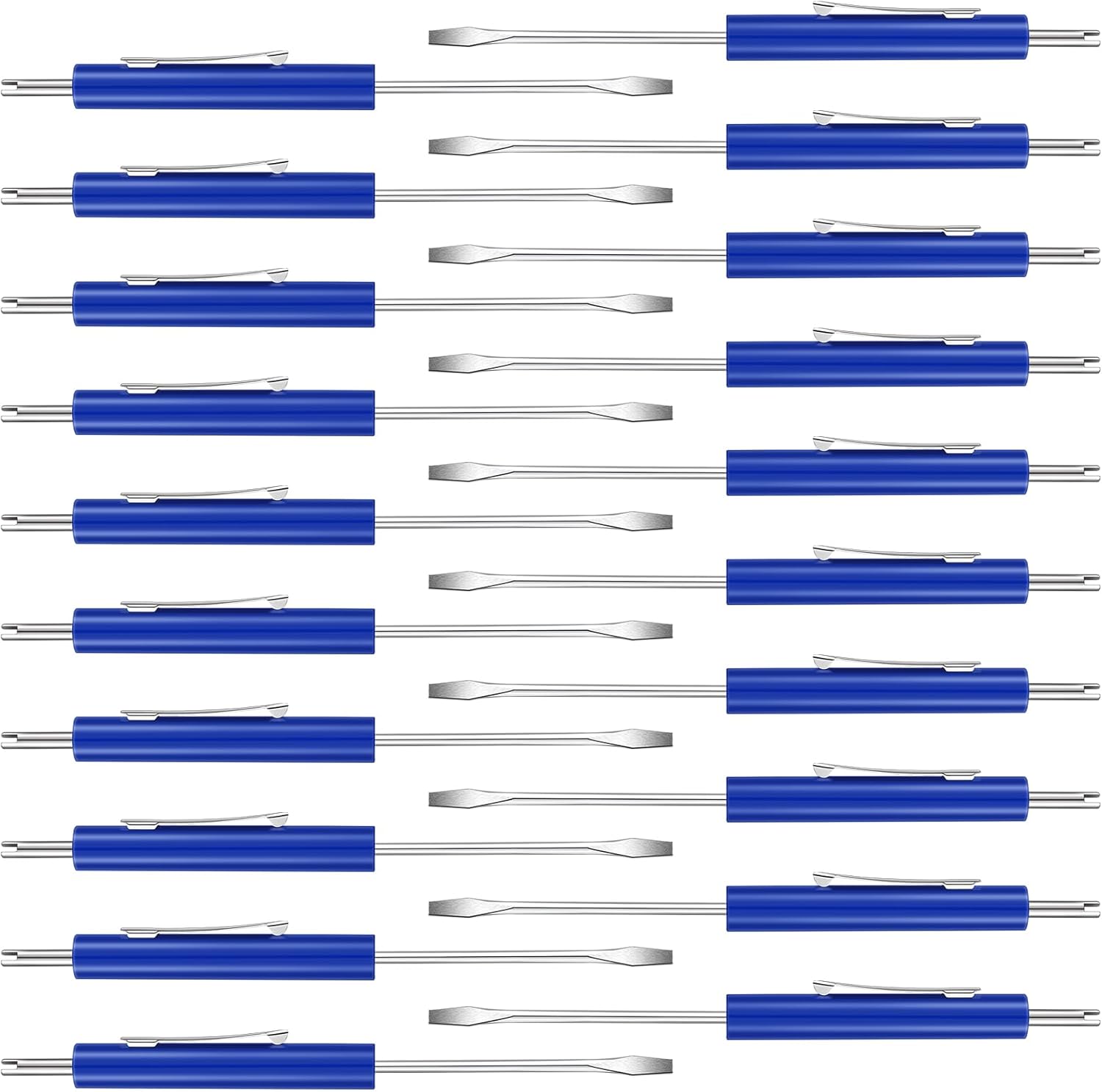 20 Pcs Pocket Screwdriver Double End Mini Set Dual-use Valve Core Removal Tool for Doorbell Electricians V1259-DP01-A-5755