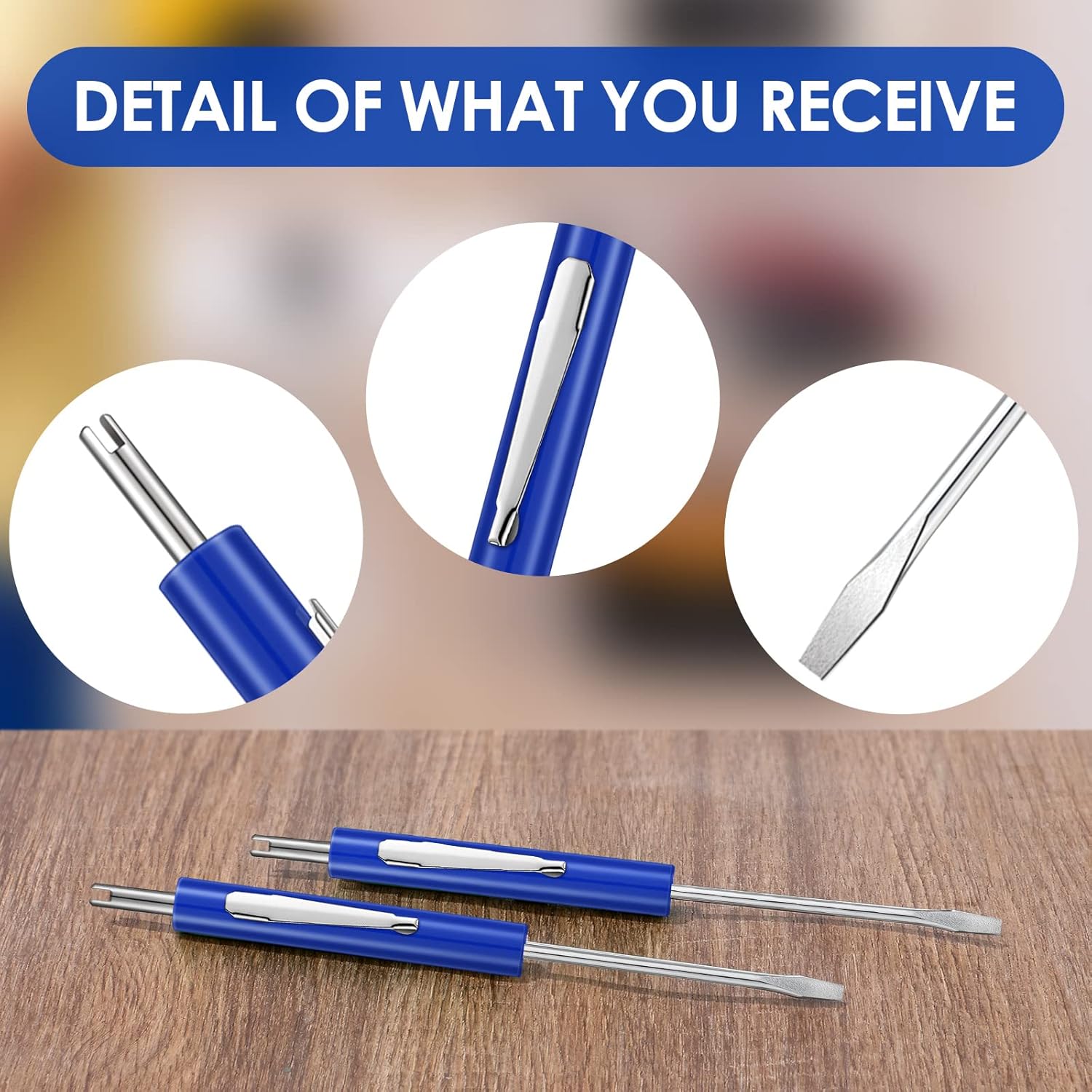 20 Pcs Pocket Screwdriver Double End Mini Set Dual-use Valve Core Removal Tool for Doorbell Electricians V1259-DP01-A-5755