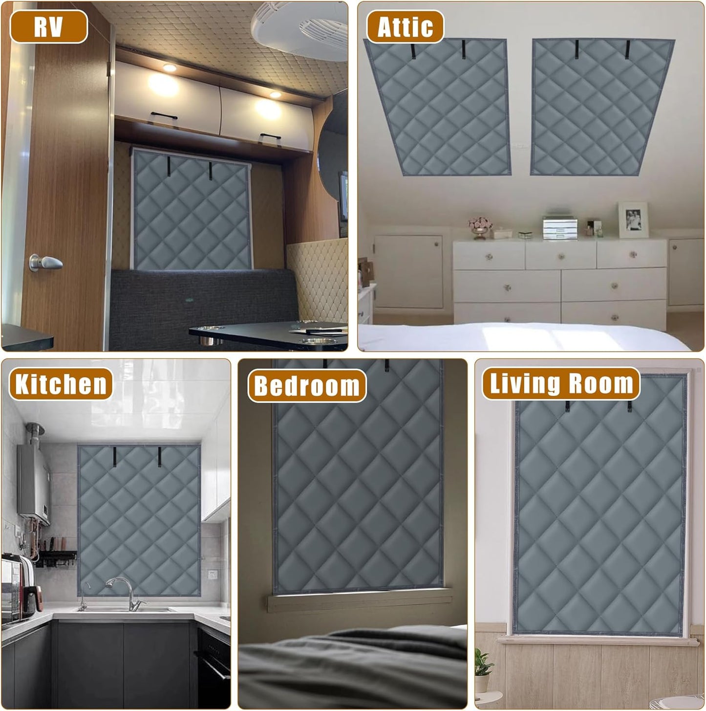Window Insulation Kit for Winter, 3 Layer 26" X 39" Winter Insulated Cover with Fastener, Thermal to Keep V1259-DP01-A-591