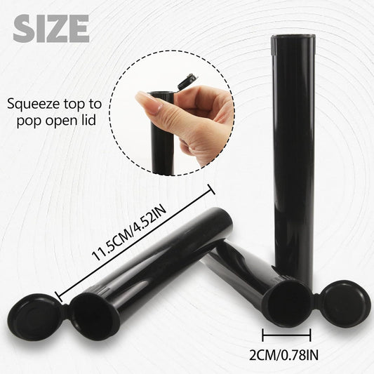 116mm 6pcs Waterproof Cigarette Storage Tubes Squeeze Bottles with Caps Airtight Sealing Plastic Container V1259-DP01-A-602