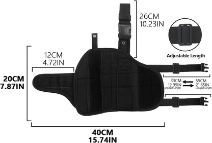Adjustable Tactical Leg Holster Compatible for Nerf Elite Series Blaster(Black) Black V1259-DP01-A-605
