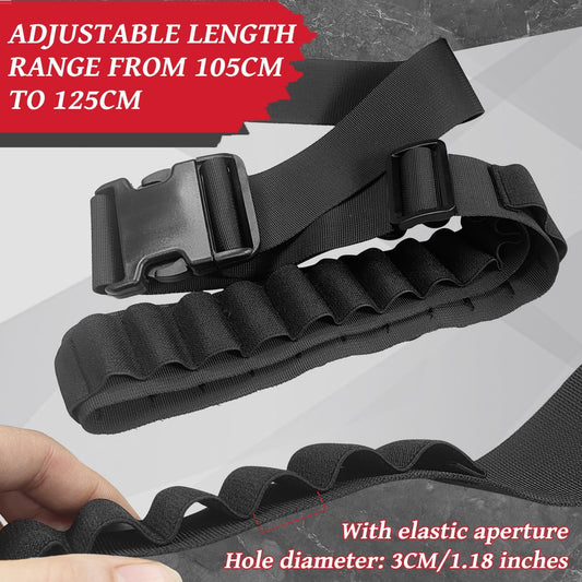 Adjustable Nylon Foam Dart Belt Strap Quick Release Buckle 27 Bullet Holes, Compatible for NERF Mega & V1259-DP01-A-607