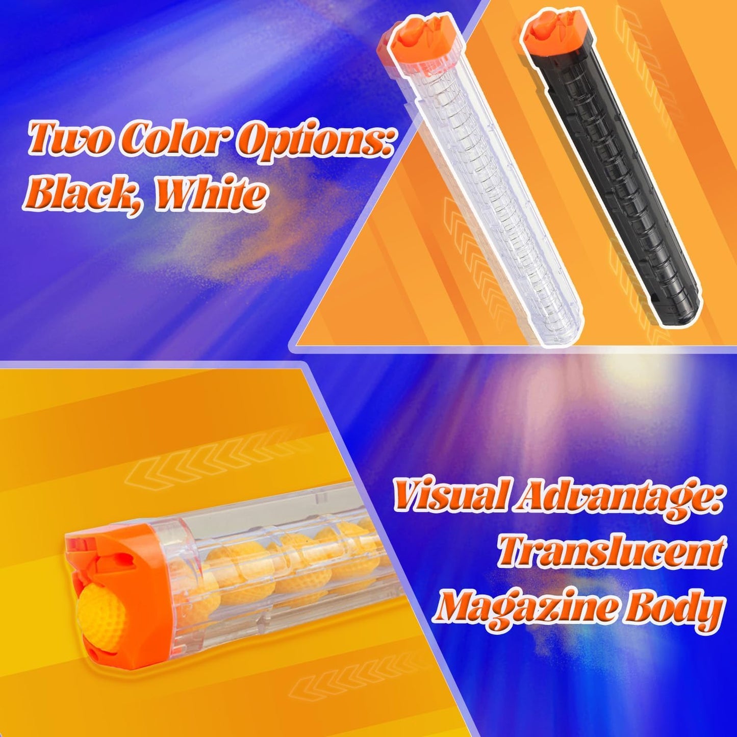 4Pcs Replacement Reload Clip 12-Round Refill Magazine Compatible for Nerf Rival Apollo XV-700 Zeue XV-1200 V1259-DP01-A-608