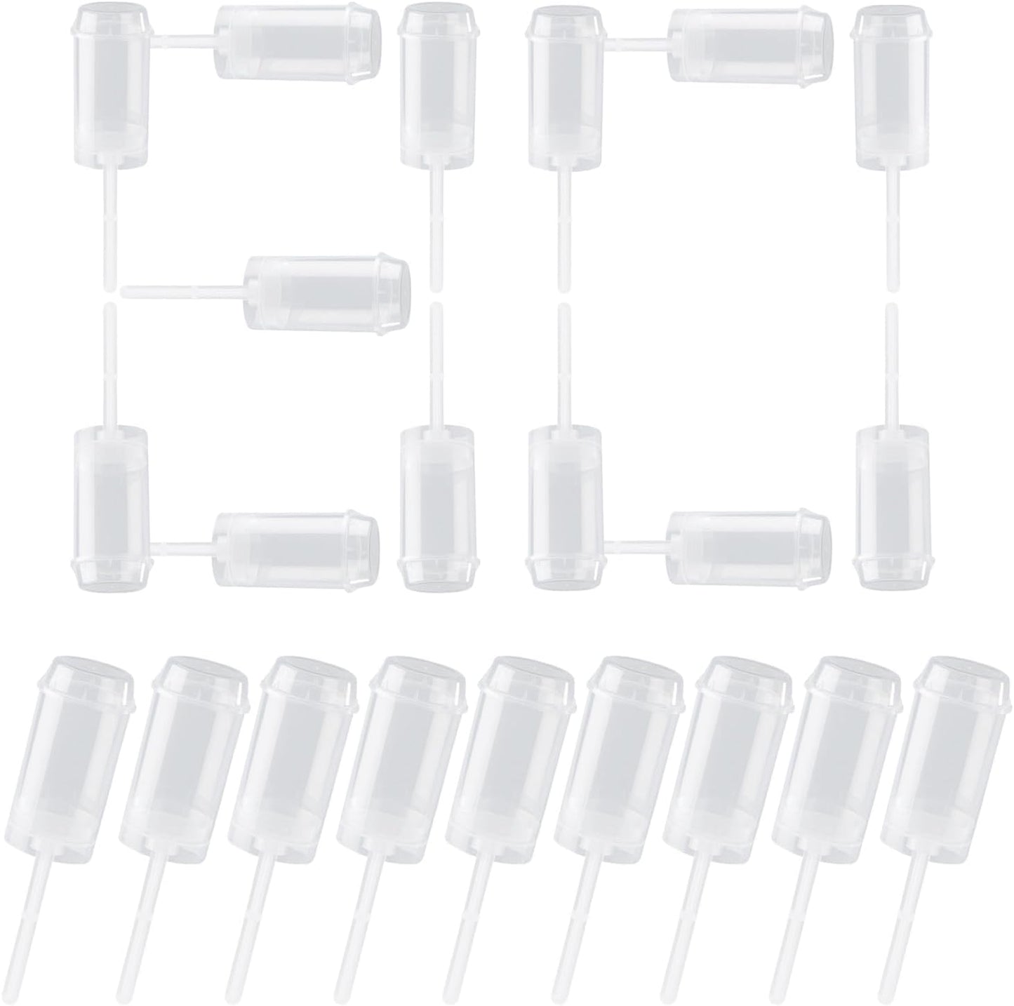 80 pcs Round Shape Clear Push-Up Cake Pop Shooter (Push Up Pops) Plastic Containers with Lids, Base & Sticks V1259-DP01-A-609