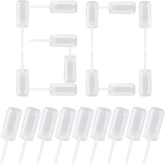 60 pcs Round Shape Clear Push-Up Cake Pop Shooter (Push Up Pops) Plastic Containers with Lids, Base & Stick V1259-DP01-A-610