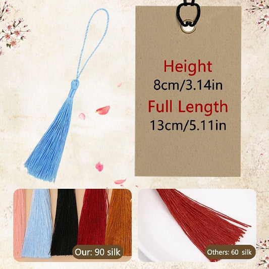 25 Pcs Handmade DIY Tassels 13cm/5 Inch Silky Soft Craft Mini for Projects, Jewelry Making, Decoration, V1259-DP01-A-611