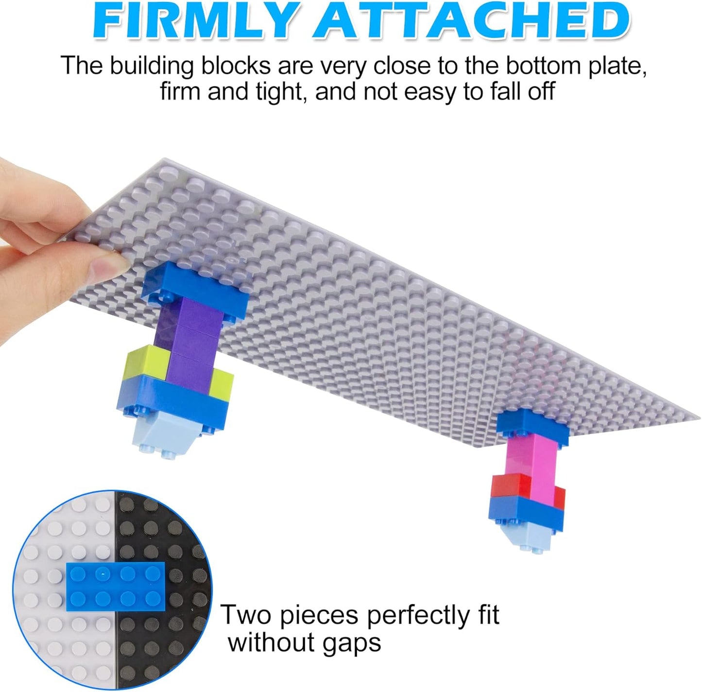 Classic Baseplates Building Brick -10 "x 5" , Compatible with Most Major Brand Bricks, Used for Substrates V1259-DP01-A-614