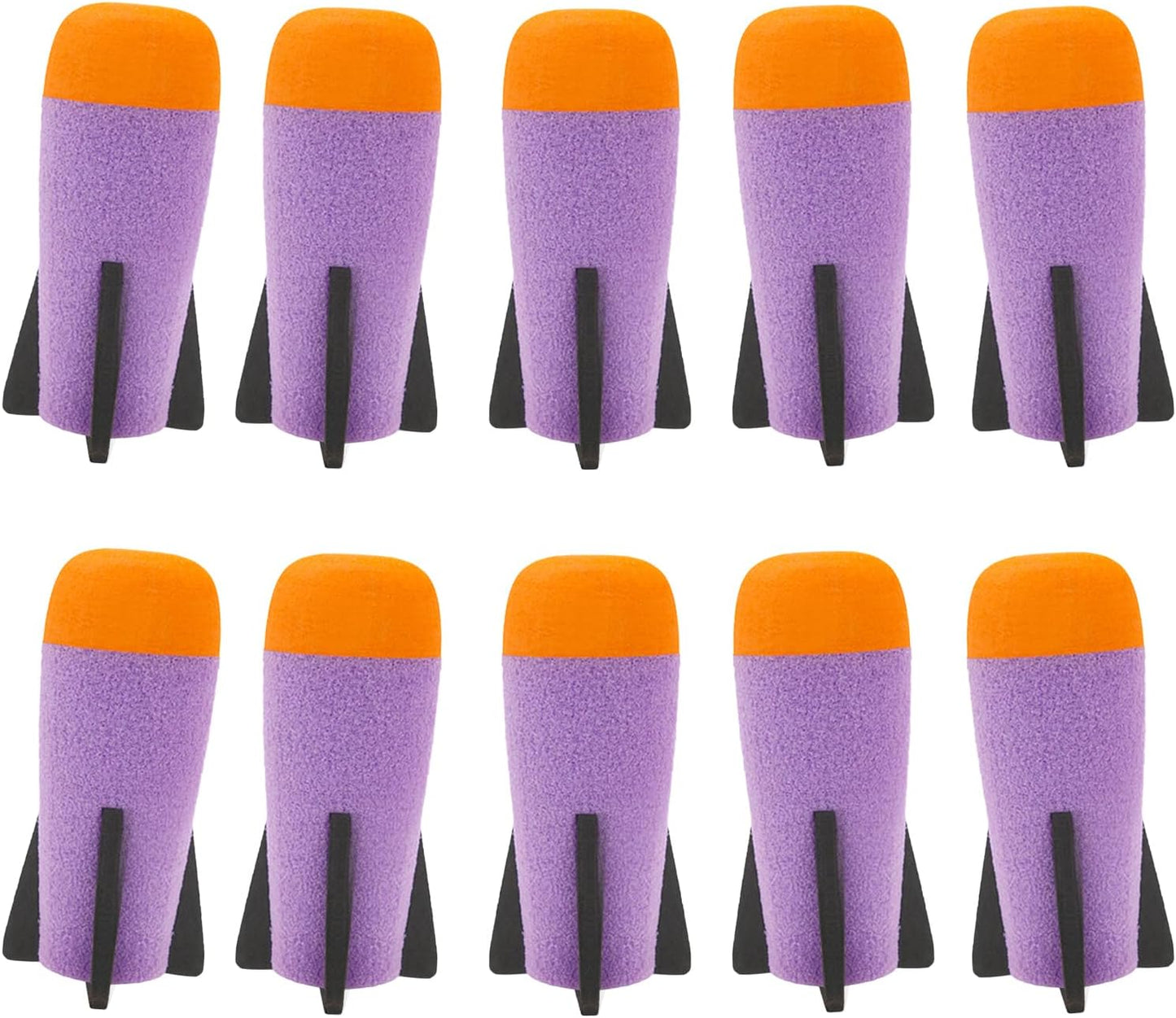 Missile Filled Foam Rocket Launcher Compatible for Nerf N-Strike Elite Series 10pcs,purple V1259-DP01-A-623
