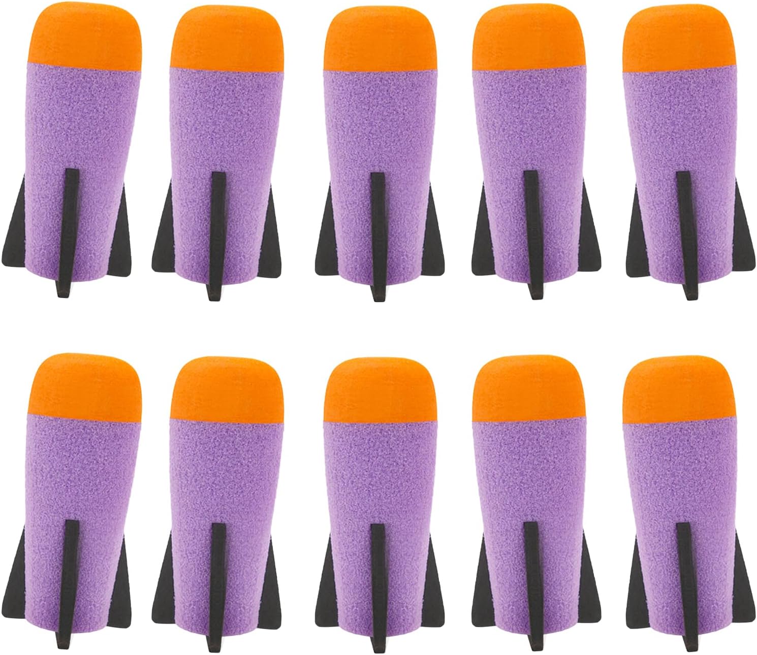 Missile Filled Foam Rocket Launcher Compatible for Nerf N-Strike Elite Series 10pcs,purple V1259-DP01-A-623
