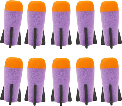 Missile Filled Foam Rocket Launcher Compatible for Nerf N-Strike Elite Series 10pcs,purple V1259-DP01-A-623