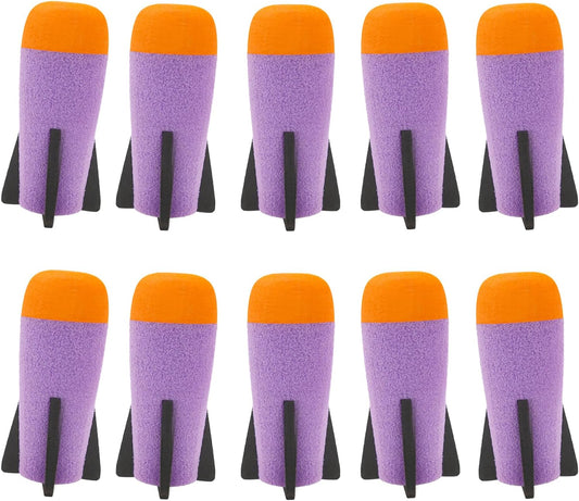 Missile Filled Foam Rocket Launcher Compatible for Nerf N-Strike Elite Series 10pcs,purple V1259-DP01-A-623