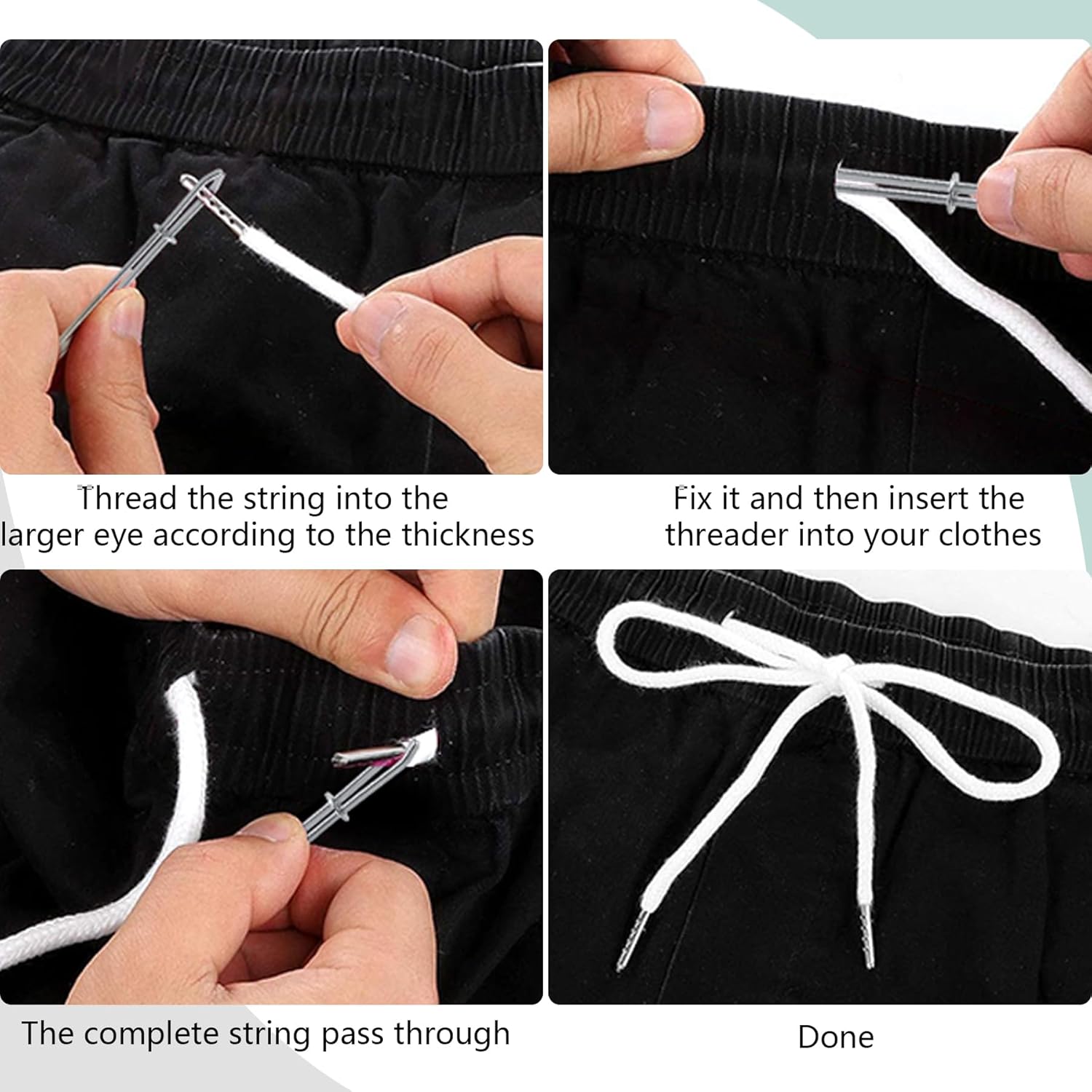 2Pcs 51 Inch Cotton Drawstring Cord Replacement Drawstrings for Sweatpants and Shorts, Universal Hoodies, V1259-DP01-A-625