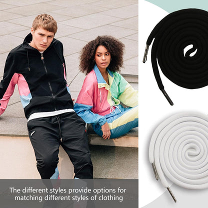 2Pcs 51 Inch Cotton Drawstring Cord Replacement Drawstrings for Sweatpants and Shorts, Universal Hoodies, V1259-DP01-A-625
