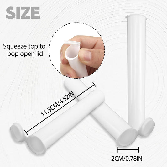 116mm 6pcs Waterproof Cigarette Storage Tubes Squeeze Bottles with Caps Airtight Sealing Plastic Container V1259-DP01-A-635