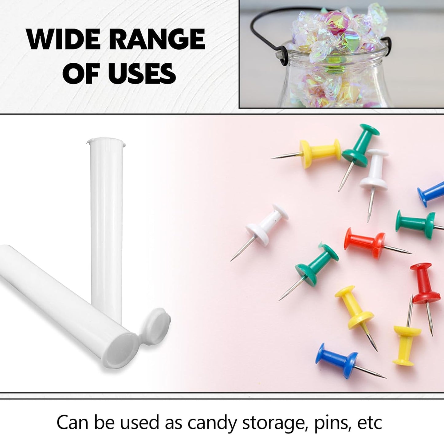 116mm 6pcs Waterproof Cigarette Storage Tubes Squeeze Bottles with Caps Airtight Sealing Plastic Container V1259-DP01-A-635