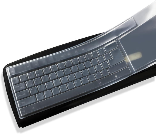 Clear PC Desktop Keyboard Cover, Universal Silicone Protector Skin for 104/107 Keys, Ultra-Thin, Waterproof, V1259-DP01-A-639