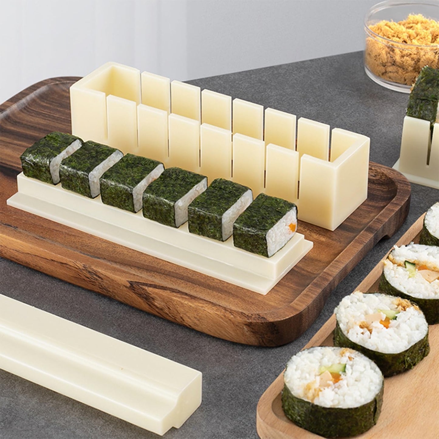 Sushi Maker Mold Kit, Easy DIY Onigiri Rice Ball Press, Plastic Shaper Tool for Home Kitchen Beginners V1259-DP01-A-652