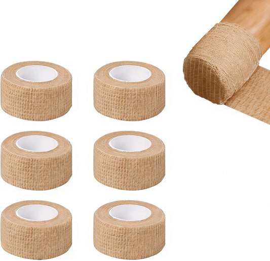 6 Rolls Floor Protector Pads for Chair Legs, Self-Adhesive Anti-Slip Furniture Tape 1" x 177", Non-Woven Wrap V1259-DP01-A-653