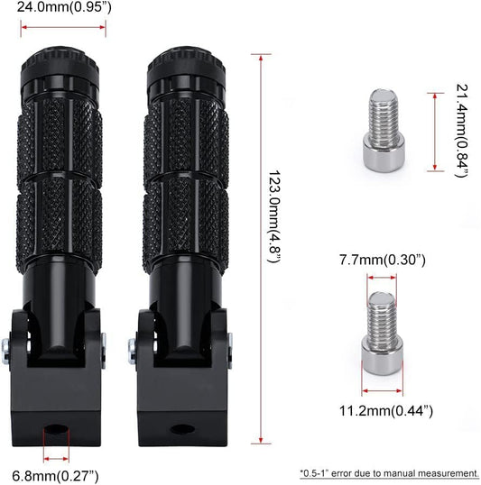 Motorcycle foot pegs, folding bicycle Universal M8 anti-slip motorcycle footrest, suitable for Super 73 V1259-DP01-A-662