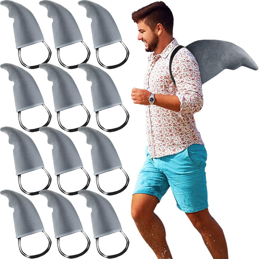 12 Pcs Halloween Shark Fin Costume Accessory Gray Props Easy to Wear Accessories for Adults Christmas Cosplay V1259-DP01-A-664