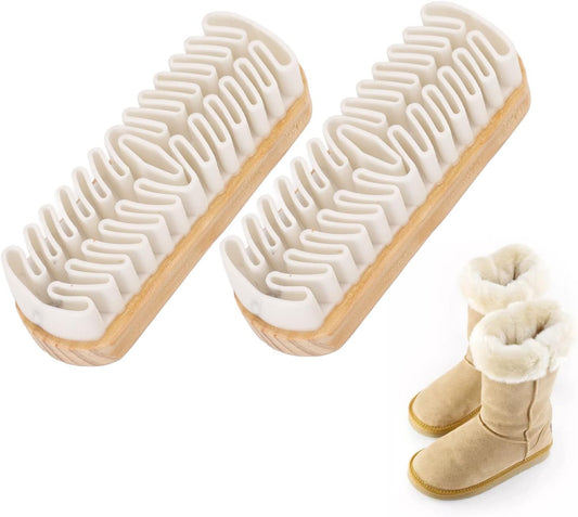 Suede Brush, Snow Boots 2 Pcs Brushes Shoes Cleaner Crepe Matte Scrubber for Dress and Boot Care V1259-DP01-A-695