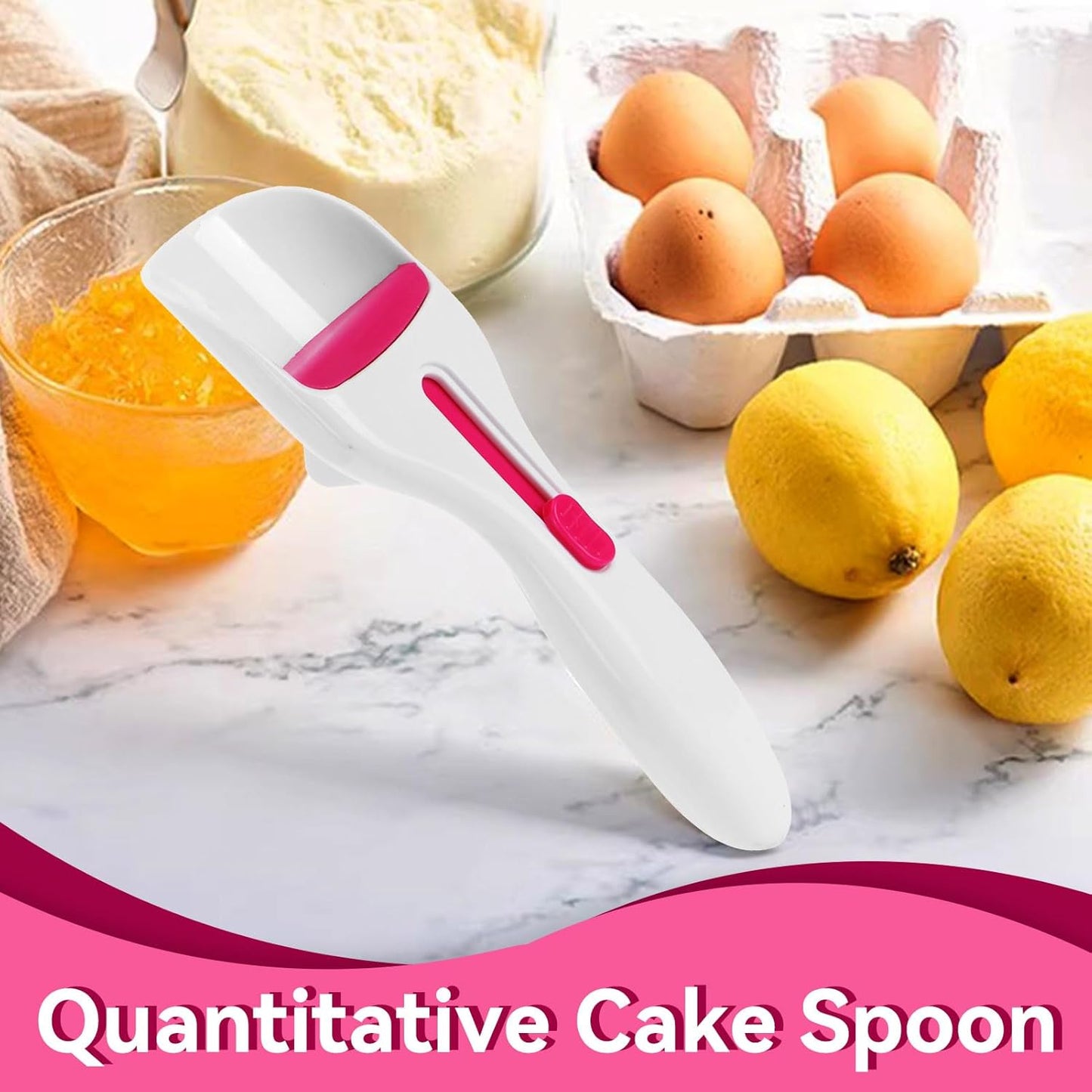 Cupcake Batter Scoop, Scoop Dispenser Sliding Button Baking Cake Dispensing Spoon for Baking, Pastry & V1259-DP01-A-697