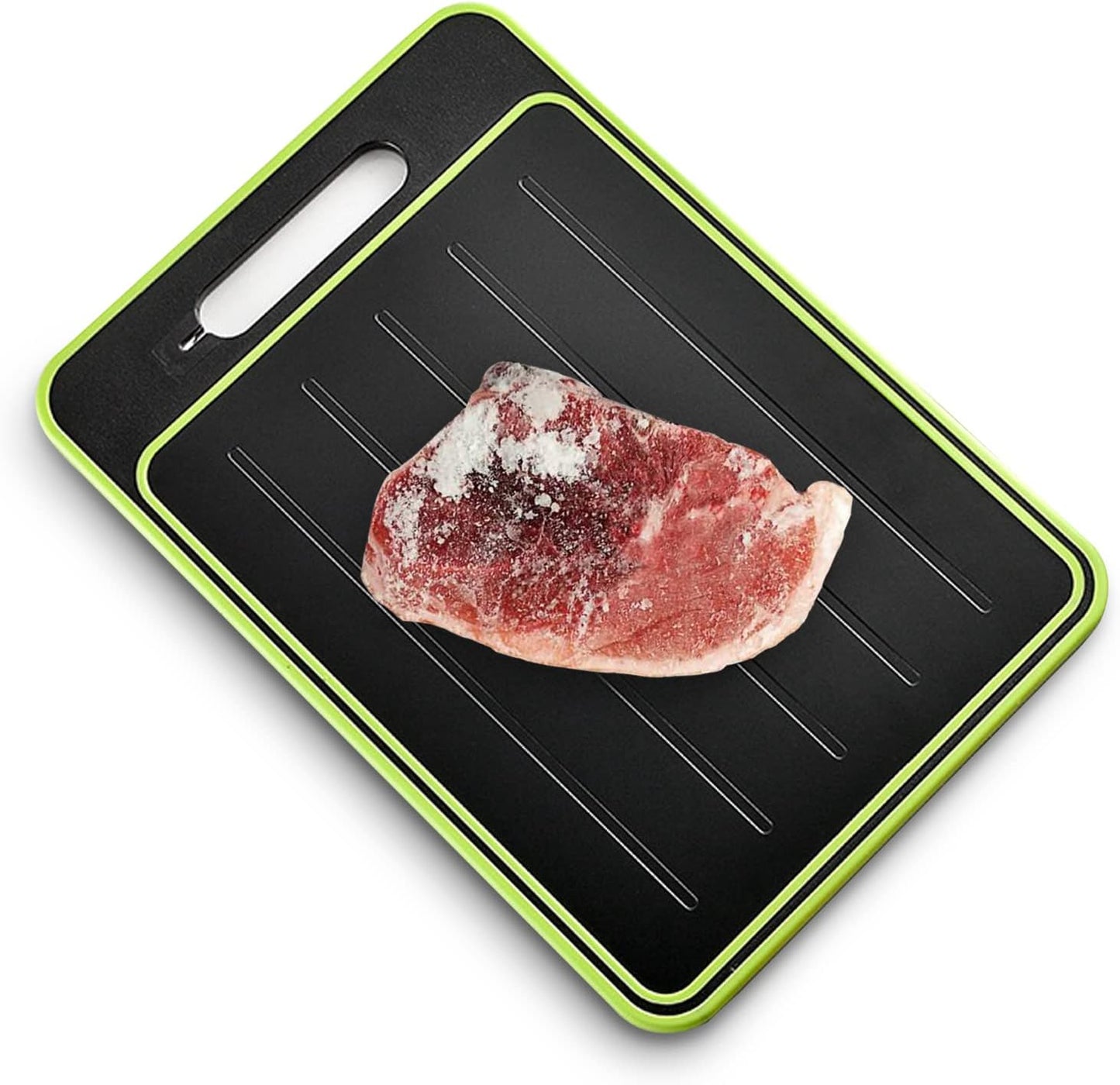 2 in 1 Defrosting Tray, Defrost Cutting Board with Knife Sharpener, Thawing Tray for Frozen Meat, Double V1259-DP01-A-701