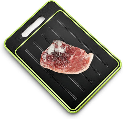 2 in 1 Defrosting Tray, Defrost Cutting Board with Knife Sharpener, Thawing Tray for Frozen Meat, Double V1259-DP01-A-701