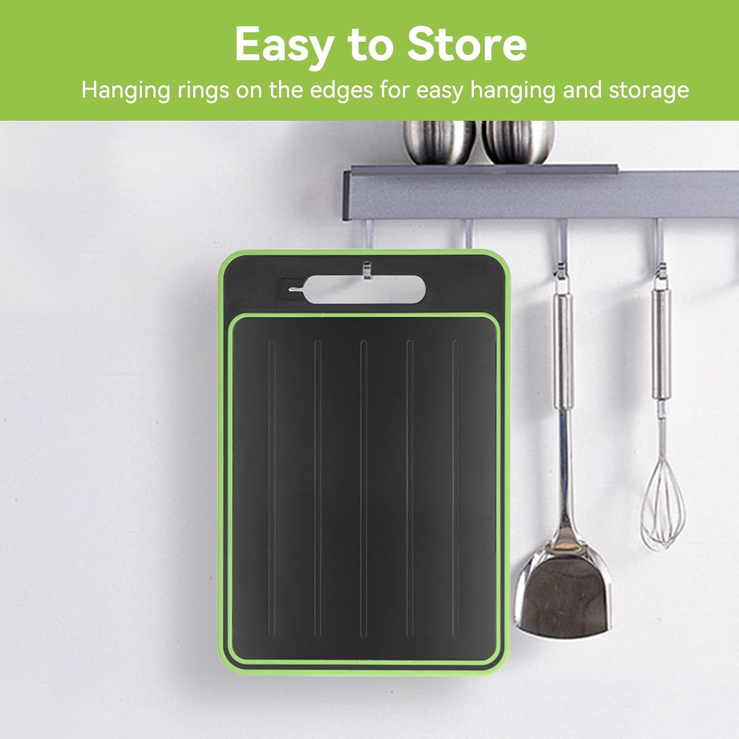 2 in 1 Defrosting Tray, Defrost Cutting Board with Knife Sharpener, Thawing Tray for Frozen Meat, Double V1259-DP01-A-701