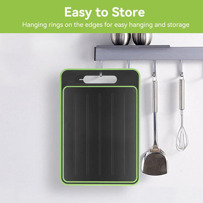 2 in 1 Defrosting Tray, Defrost Cutting Board with Knife Sharpener, Thawing Tray for Frozen Meat, Double V1259-DP01-A-701