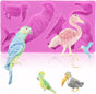 Fondant Molds, Silicone Flamingo Birds Mold 3D Bird Mould for Cupcake Cake Chocolate Decoration V1259-DP01-A-705