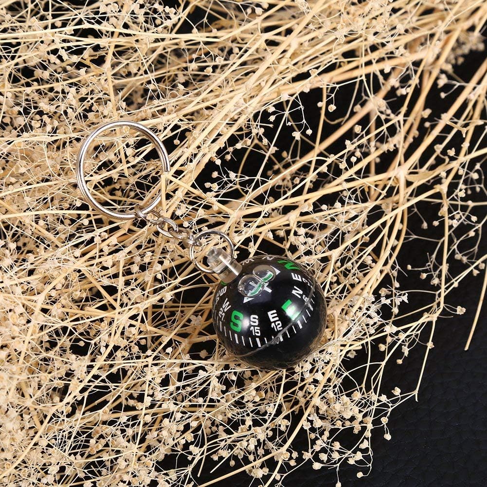 Ball Compass Keychain, 28mm Liquid Filled Portable Hiking Key Rings Mini Survival Navigation Equipment for V1259-DP01-A-706