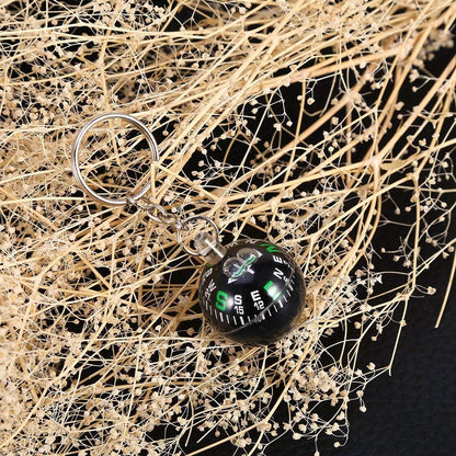 Ball Compass Keychain, 28mm Liquid Filled Portable Hiking Key Rings Mini Survival Navigation Equipment for V1259-DP01-A-706