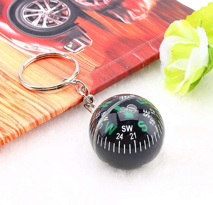 Ball Compass Keychain, 28mm Liquid Filled Portable Hiking Key Rings Mini Survival Navigation Equipment for V1259-DP01-A-706