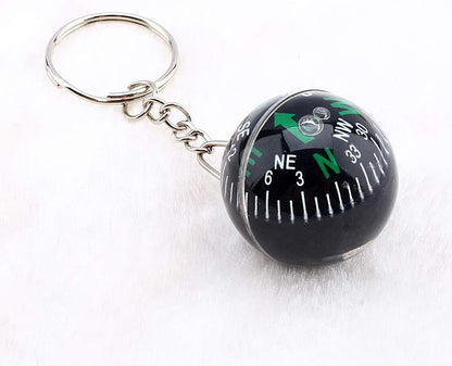 Ball Compass Keychain, 28mm Liquid Filled Portable Hiking Key Rings Mini Survival Navigation Equipment for V1259-DP01-A-706