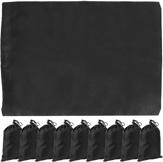 Black Drawstring Bags, 10 PCS Portable Bag Carry Ditty Pouch with Toggle Small Storage for Sports Travel V1259-DP01-A-713